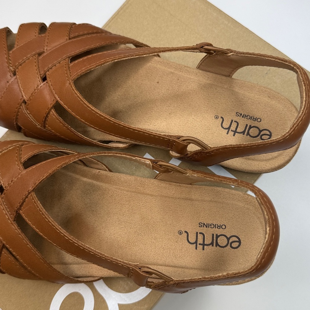 Earth Women's Berri Woven Slingback Sandals- Light Brown- Size 11 - Picture 10 of 12